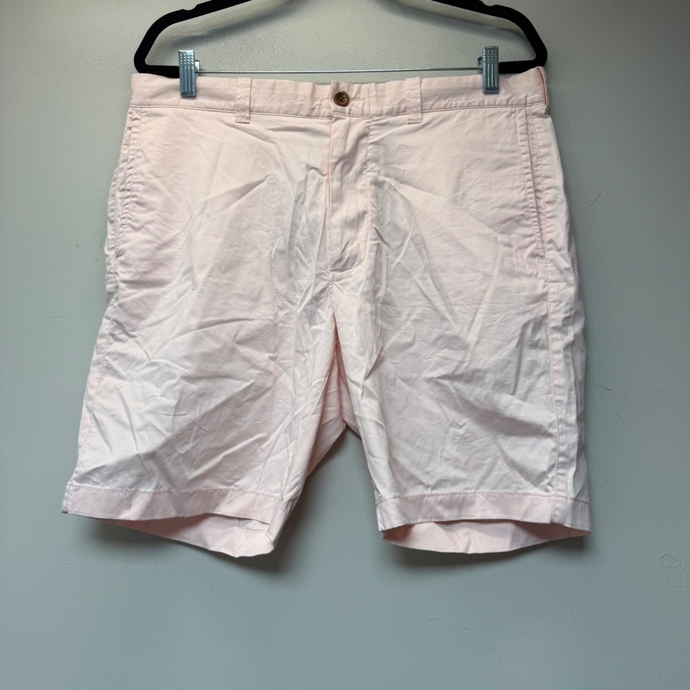 J.Crew Chino Shorts Mens 35 Light Pink Excellent Stretch Cotton 9 Inch Inseam